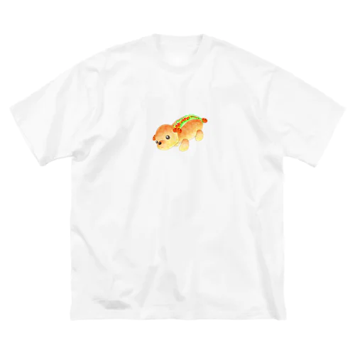 フードアニマル　ホットドッグ犬 ビッグシルエットTシャツ