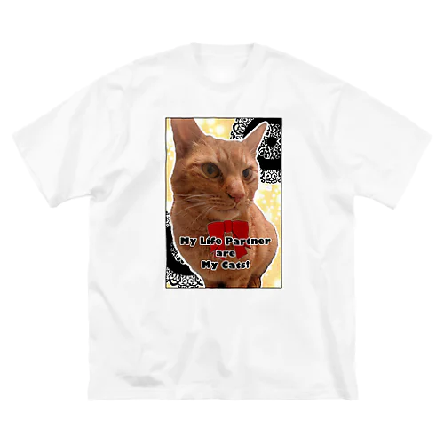 茶トラの愛猫『虎乃助くん』 ビッグシルエットTシャツ