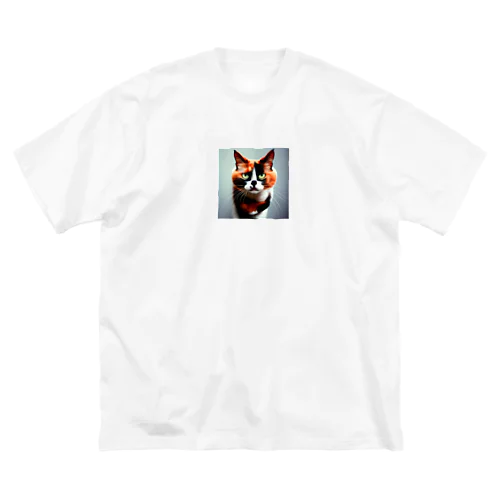 我慢顔の三毛猫くん Big T-Shirt