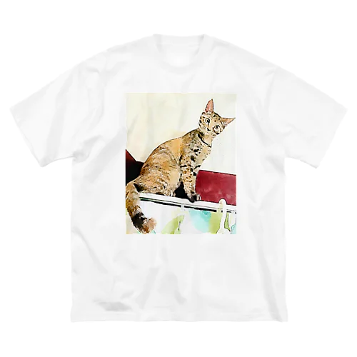 カーテンレールからニャンコ🐱 Big T-Shirt