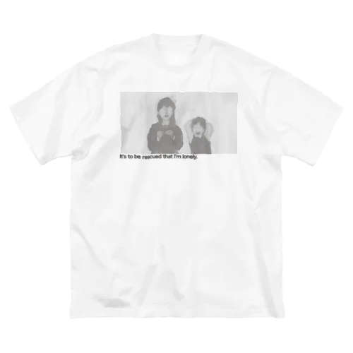 姉妹白黒 Big T-Shirt