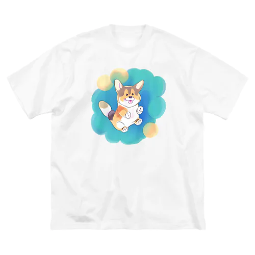 コーギーの大ジャンプ ビッグシルエットTシャツ