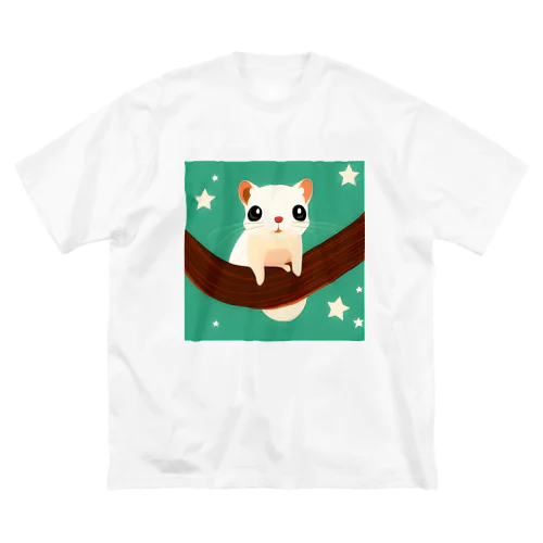 モモンガの可愛いイラストグッズ ビッグシルエットTシャツ