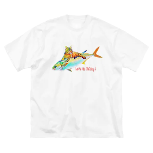 アニキのお魚ゲットだぜ 海version ビッグシルエットTシャツ