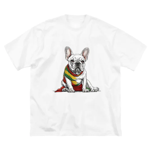 Frenchie-Rasta Dogg ビッグシルエットTシャツ