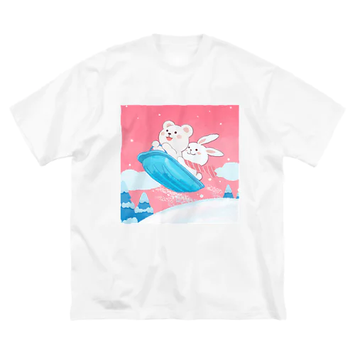 くまちゃん・お気に入りのジャンプ場 ビッグシルエットTシャツ