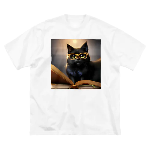 幸運をもたらすといわれる黒猫グッズ ビッグシルエットTシャツ