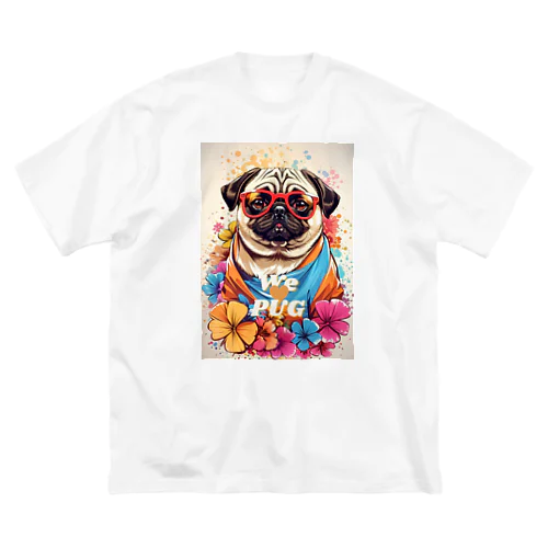 We♥PUG　色彩（パグ大好き！） ビッグシルエットTシャツ