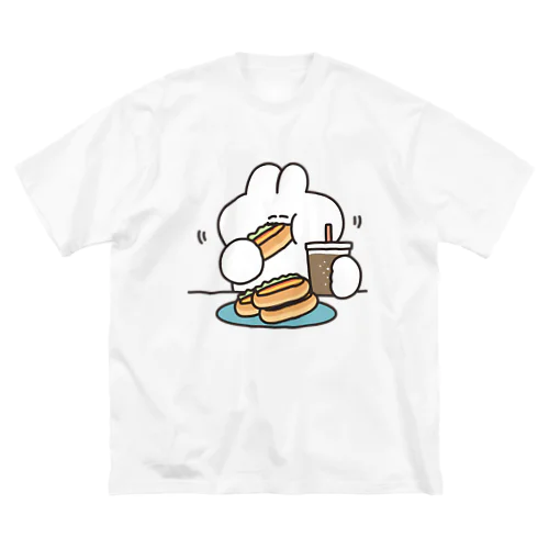 ホットドックとうさちゃん ビッグシルエットTシャツ