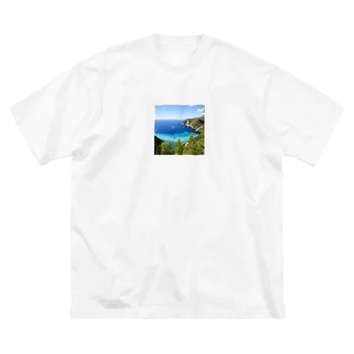 海辺で　ゆったり　バカンス ビッグシルエットTシャツ