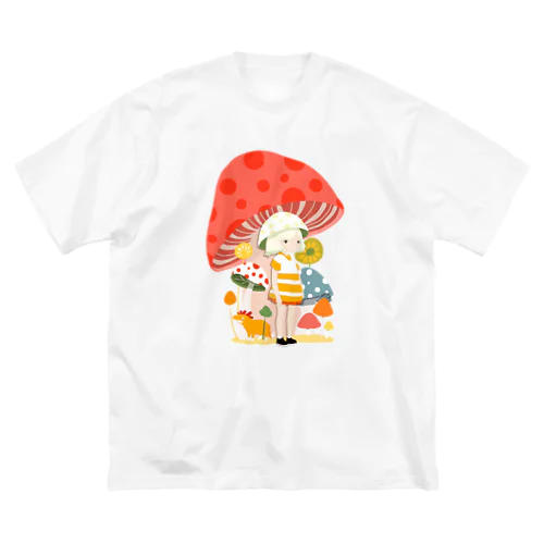 キノコ少女 ビッグシルエットTシャツ