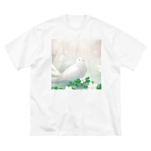 夢幻　鳩　清ら ビッグシルエットTシャツ