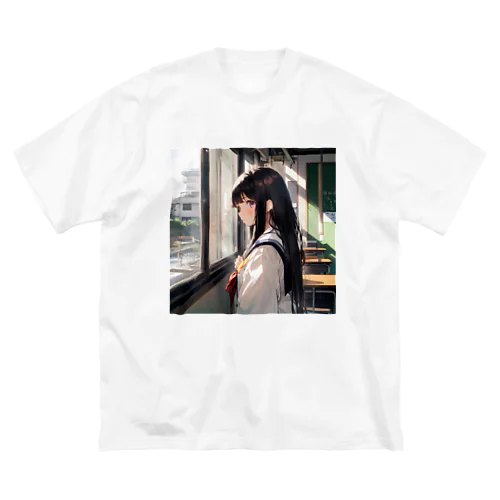 窓際の少女 ビッグシルエットTシャツ