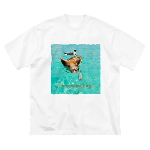 海のかけら - ピグとバード ビッグシルエットTシャツ