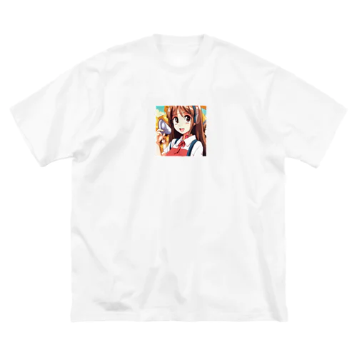 ヘッドホン美少女 ビッグシルエットTシャツ