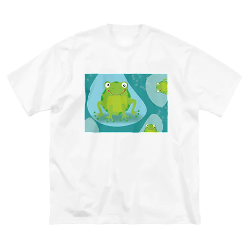 かえるのイラストグッズ ビッグシルエットTシャツ