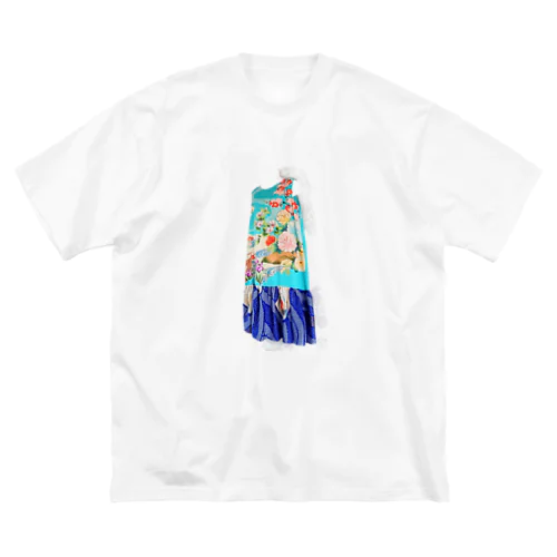 ハンドメイドリメイク着物青 Big T-Shirt