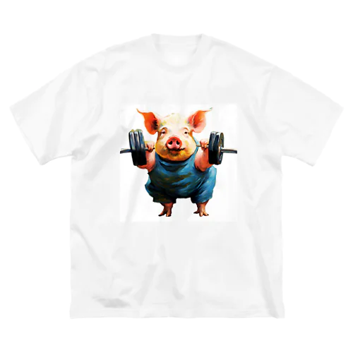 運動する豚グッズ Big T-Shirt
