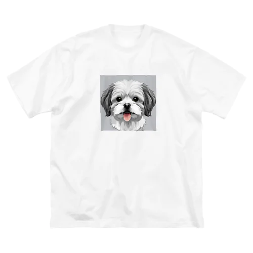 かわいい犬 ビッグシルエットTシャツ