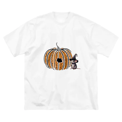 mouse making jack-o'-lantern ビッグシルエットTシャツ