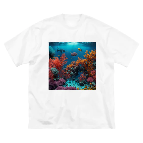 癒しの珊瑚礁 ビッグシルエットTシャツ