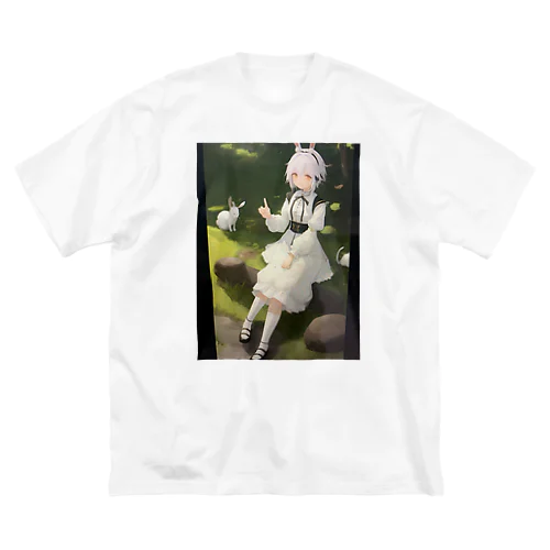 ウサ耳少女 ビッグシルエットTシャツ