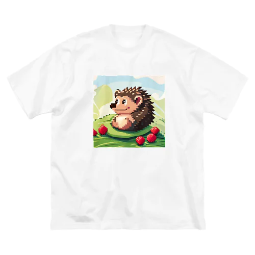 ピクニックをするハリネズミ ビッグシルエットTシャツ