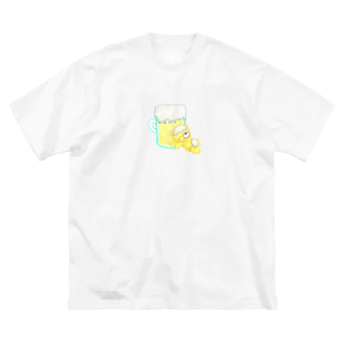 ドリンクマ　ビールクマ ビッグシルエットTシャツ