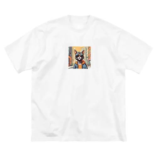 サングラス猫in都会 Big T-Shirt