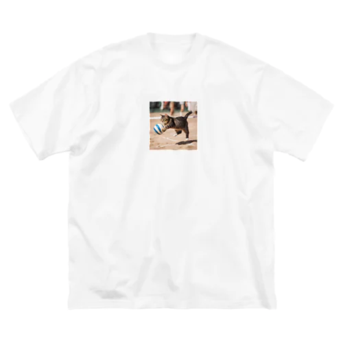 バレーボールをする猫 Big T-Shirt