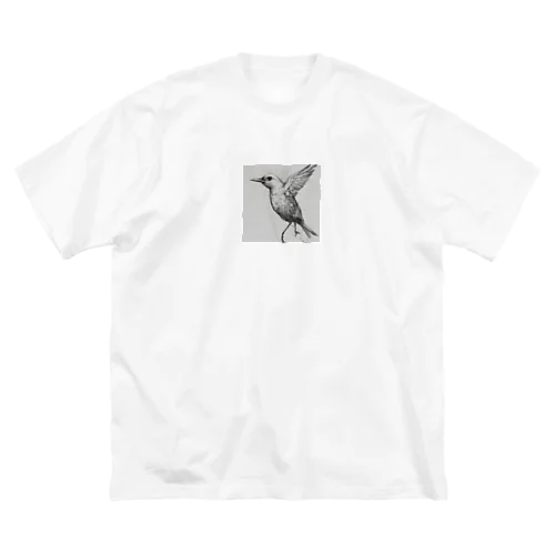 羽ばたく鳥 ビッグシルエットTシャツ