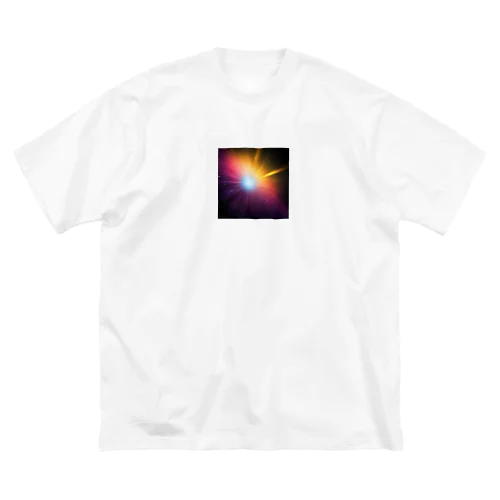 宇宙に漂う青白い光 ビッグシルエットTシャツ