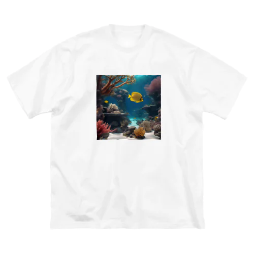 魚の楽園、海底の宝グッズ ビッグシルエットTシャツ