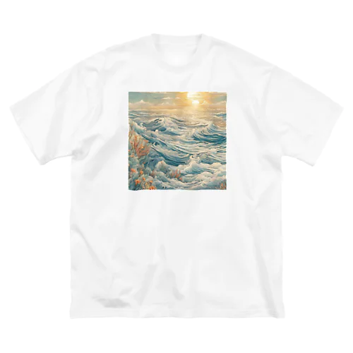 太陽と海　『洋風デザイングッズ』 ビッグシルエットTシャツ