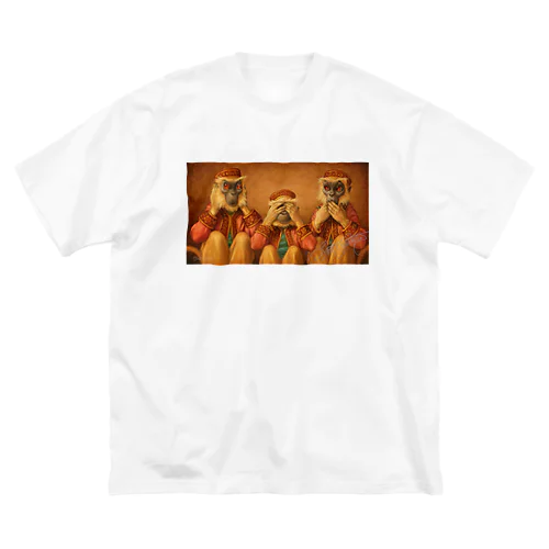 見ざる・聞かざる・言わざる　See no evil, hear no evil, speak no evil ビッグシルエットTシャツ