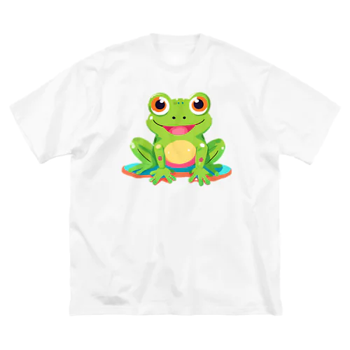 かわいいカエル ビッグシルエットTシャツ