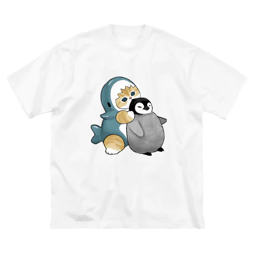 サメにゃんペンギン吸い Big T-Shirt