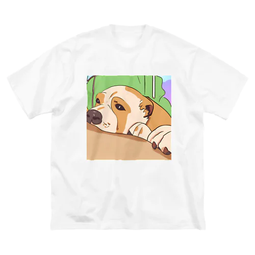 やる気のない犬 ビッグシルエットTシャツ