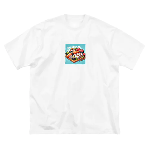 カラフルなユニークな寿司 ビッグシルエットTシャツ