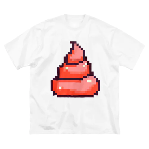 うんち（レッド）| Poop (Red) Big T-Shirt