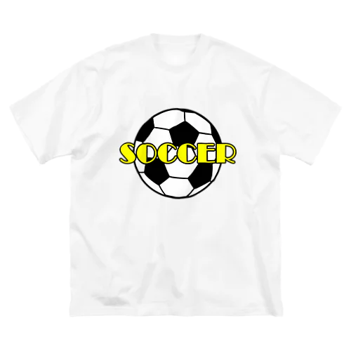 サッカーボール(イエロー) ビッグシルエットTシャツ