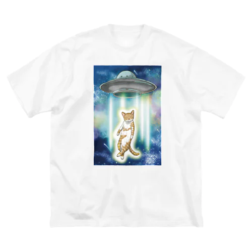 UFOと猫 ビッグシルエットTシャツ
