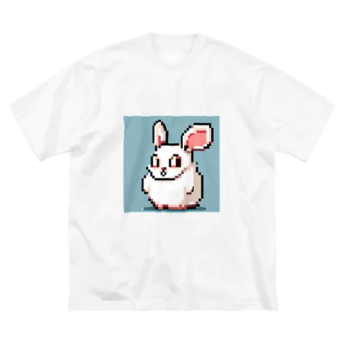 ドット絵　ウサギ ビッグシルエットTシャツ