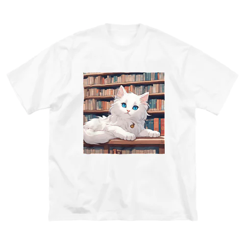 図書室の番猫03 ビッグシルエットTシャツ