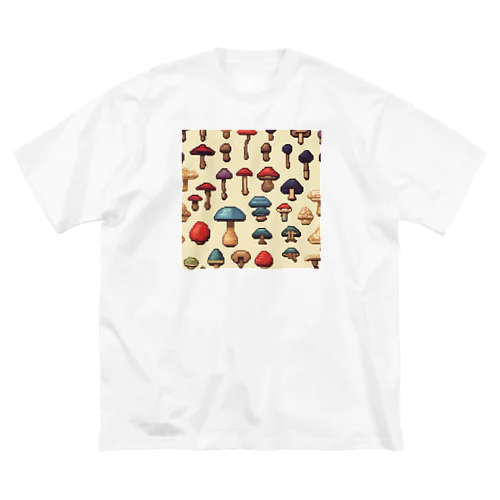 ピクセルきのこ ビッグシルエットTシャツ