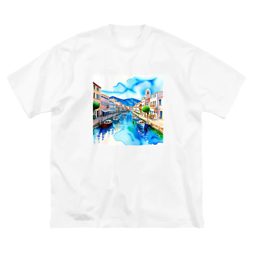 ギリシャの街並み Big T-Shirt