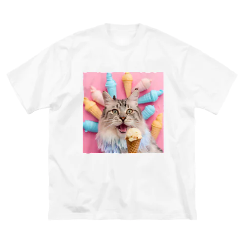 アイスを食べた猫 Big T-Shirt