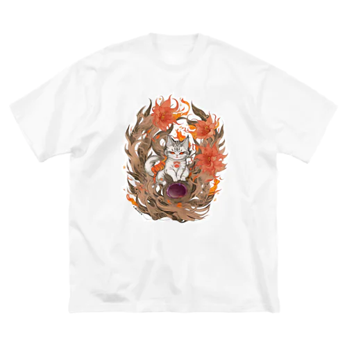 猫神さま - 阿 -  ビッグシルエットTシャツ