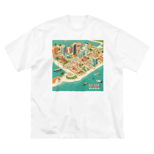 マイアミイラスト Big T-Shirt