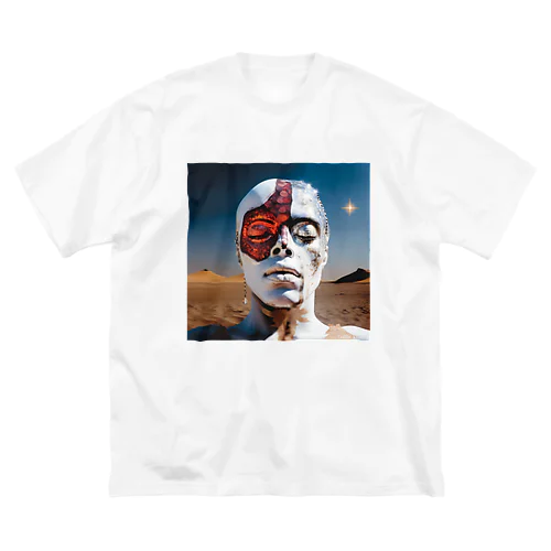 砂漠の砂時計守: Desert Sandglass Guardian ビッグシルエットTシャツ